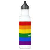 Rainbow Flag, aangepaste naam waterflessen Waterfles (Links)