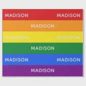 Rainbow Flag aangepaste naam wrapping papier (Vlak)