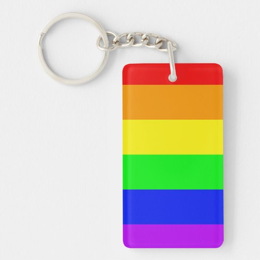 Rainbow Flag Armbanduhr Sleutelhanger (Voorkant)