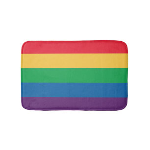 Rainbow Flag Bathroom Mat. Badmat
