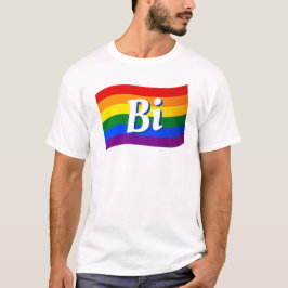 Rainbow Flag Bi Bisexual pride LGBT LGBTQ pride T-shirt