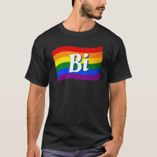 Rainbow Flag Bi Bisexual pride LGBT LGBTQ pride T-shirt