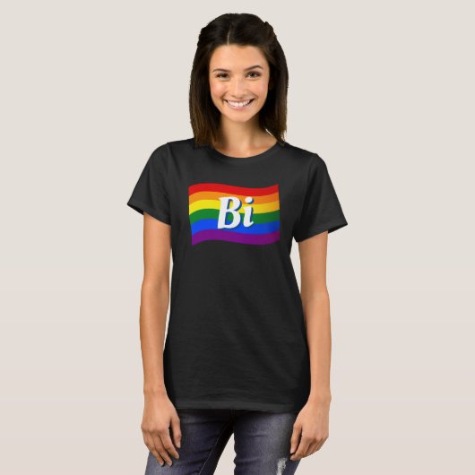 Rainbow Flag Bi Bisexual pride LGBT LGBTQ pride T-shirt (Voorkant volledig)