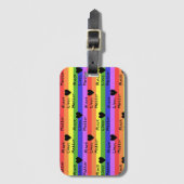 Rainbow Flag Black Lives Matte Text LGBTQ Bagagelabel (Voorkant (verticaal))