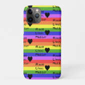 Rainbow Flag Black Lives Matte Text LGBTQ Case-Mate iPhone Case (Achterkant)