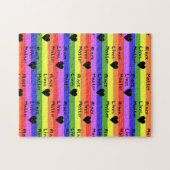 Rainbow Flag Black Lives Matte Text LGBTQ Legpuzzel (Horizontaal)