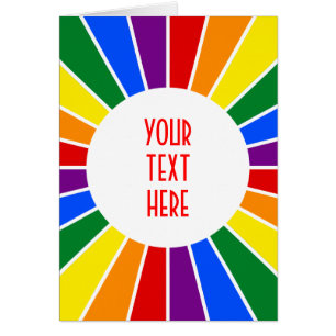 RAINBOW FLAG BUTTON RAYS + uw teken of tekst