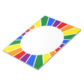 RAINBOW FLAG BUTTON RAYS + uw teken of tekst Notitieblok (Schuin)