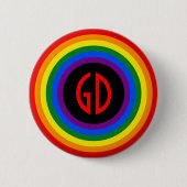 RAINBOW FLAG BUTTON + uw teken of monogram (Voorkant)