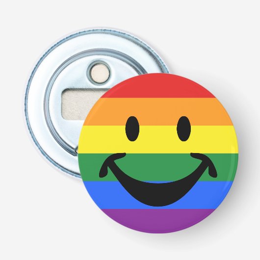 RAINBOW FLAG COLOREN jouw ideeën Button Flesopener (Voorkant)