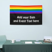 RAINBOW FLAG COLOREN / LGBT + uw ideeën Spandoek (Beurs)