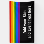 RAINBOW FLAG COLOREN / LGBT + uw ideeën Spandoek (Verticaal)