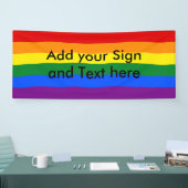 RAINBOW FLAG COLOREN / LGBT + uw ideeën Spandoek (Beurs)