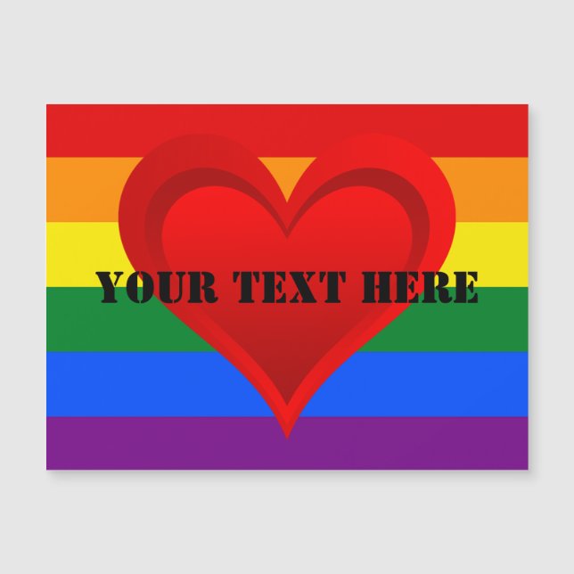 RAINBOW FLAG COLOREN & rood hart + uw ideeën (Voorkant)