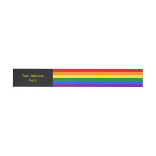 RAINBOW FLAG COLOREN + uw ideeën Adreslabel Wikkel