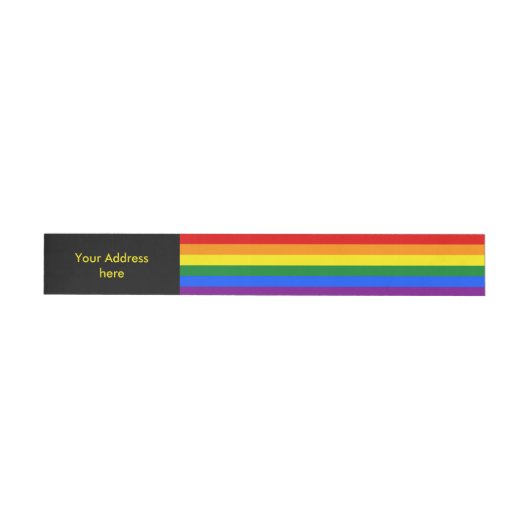 RAINBOW FLAG COLOREN + uw ideeën Adreslabel Wikkel (Individueel)