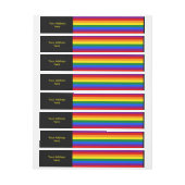 RAINBOW FLAG COLOREN + uw ideeën Adreslabel Wikkel (Vel)