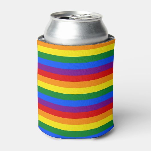 RAINBOW FLAG COLOREN + uw ideeën Blikjeskoeler (Blikje Voorkant)
