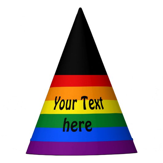 RAINBOW FLAG COLOREN + uw ideeën Feesthoedjes (Voorkant)