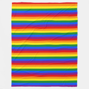 RAINBOW FLAG COLOREN + uw ideeën Fleece Deken