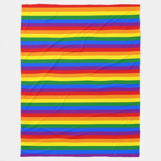 RAINBOW FLAG COLOREN + uw ideeën Fleece Deken (Voorkant)
