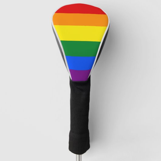 RAINBOW FLAG COLOREN + uw ideeën Golfheadcover (Voorkant)
