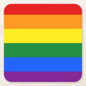 RAINBOW FLAG COLOREN + uw ideeën Kartonnen Onderzetters (Voorkant)