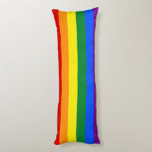RAINBOW FLAG COLOREN + uw ideeën Lichaamskussen (Achterkant (Verticaal))