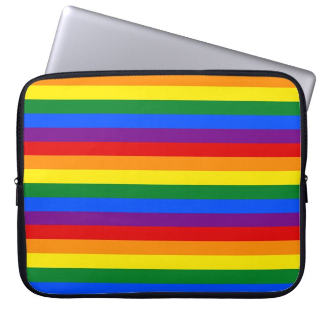 RAINBOW FLAG COLORS LAPTOP SLEEVE (Voorkant)