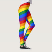 RAINBOW FLAG COLORS strepen + uw ideeën Leggings (Rechts)