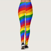 RAINBOW FLAG COLORS strepen + uw ideeën Leggings (Achterkant)