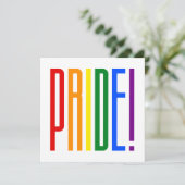 Rainbow Flag Colors Typografie LGBT Gay Pride (Staand voorkant)