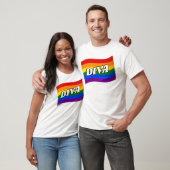 Rainbow Flag DIVA fabulous Gay Pride LGBTQ T-shirt (Unisex)