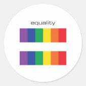Rainbow Flag Equality Symbool Sticker (Voorkant)