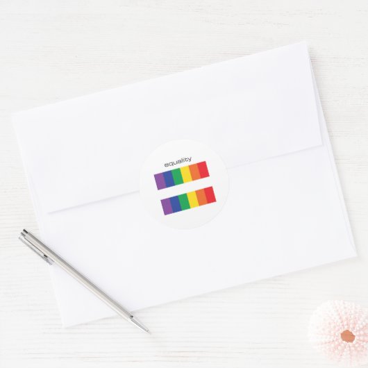 Rainbow Flag Equality Symbool Sticker (Envelop)