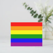 Rainbow Flag Gay Lesbian Pride Briefkaart (Staand voorkant)
