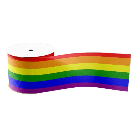 Rainbow Flag Gay Lesbian Pride Grosgrain Lint (Spoel)