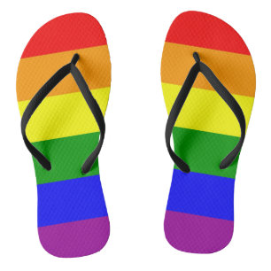 Rainbow Flag Gay Lesbian Pride Teenslippers