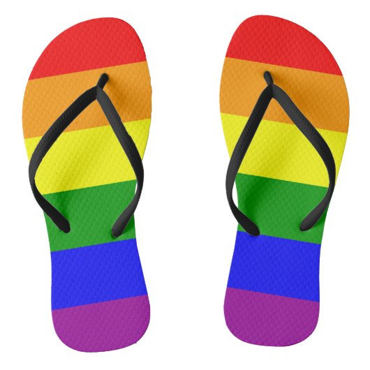 Rainbow Flag Gay Lesbian Pride Teenslippers (Voetbed)