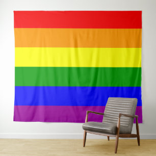 Rainbow Flag Gay Lesbian Pride Wandkleed