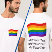 Rainbow Flag Gay Pride 2-side print aangepaste tek T-shirt