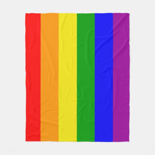 Rainbow Flag Gay Pride Colors Fleece Deken (Voorkant)
