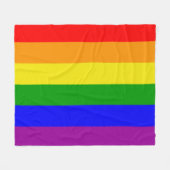 Rainbow Flag Gay Pride Colors Fleece Deken (Voorkant (Horizontaal))