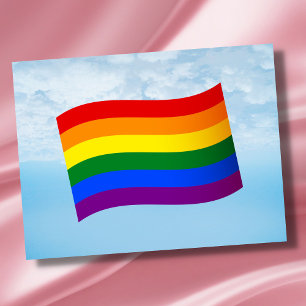 Rainbow Flag Gay Pride LGBT LGBTQ liefde is liefde Briefkaart