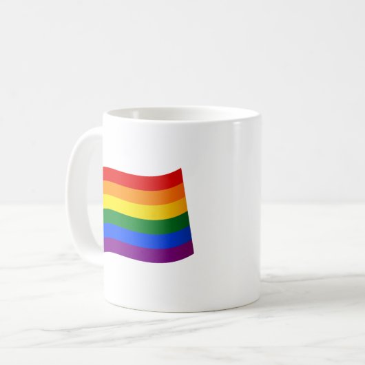 Rainbow Flag Gay Pride LGBT LGBTQ liefde is liefde Koffiemok (Voorkant links)