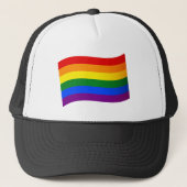 Rainbow Flag Gay Pride LGBT LGBTQ liefde is liefde Trucker Pet (Voorkant)