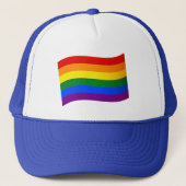 Rainbow Flag Gay Pride LGBT LGBTQ liefde is liefde Trucker Pet (Voorkant)