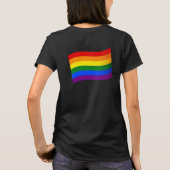 Rainbow Flag Gay Pride LGBT LGBTQ voor/achter T-shirt (Achterkant)