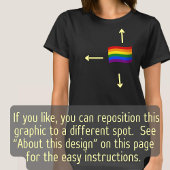 Rainbow Flag Gay Pride LGBT LGBTQ voor/achter T-shirt