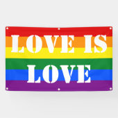 Rainbow Flag Gay Pride LGBT Love Spandoek (Horizontaal)